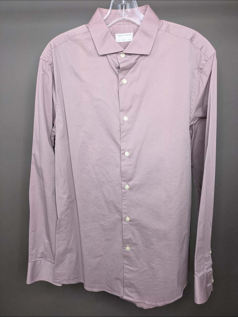 Tiger Of Sweden Classic Long-Sleeve Button-Down Shirt in Dusty Pink